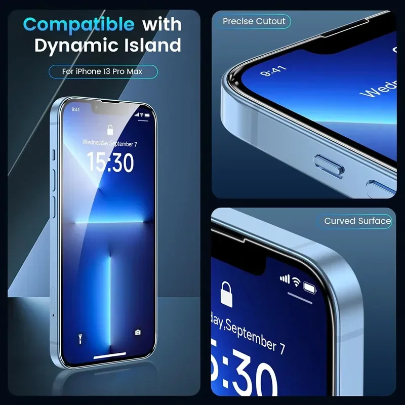 Gehärtetem Glas Für iPhone 15 13 11 12 14 Pro Max Mini (5 Stück) – Bild 3