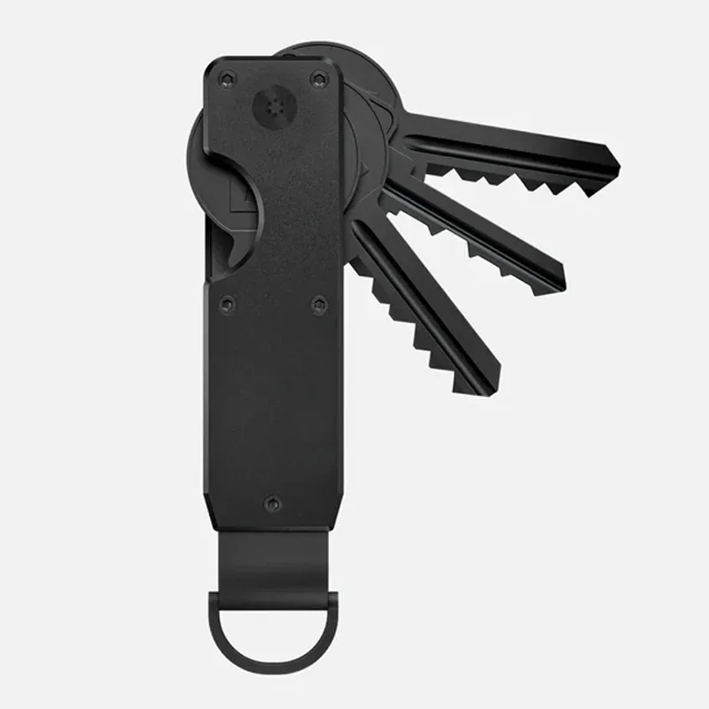Kompakter Schlüsselorganizer aus Metall, Minimalistischer Schlüsselhalter für Schlüsselbund, Hält 1-5