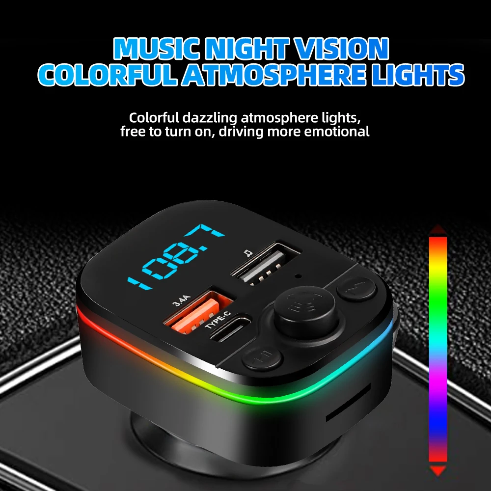 Auto-FM-Transmitter Bluetooth 5.0 Freisprecheinrichtung mit Typ-C – Bild 4