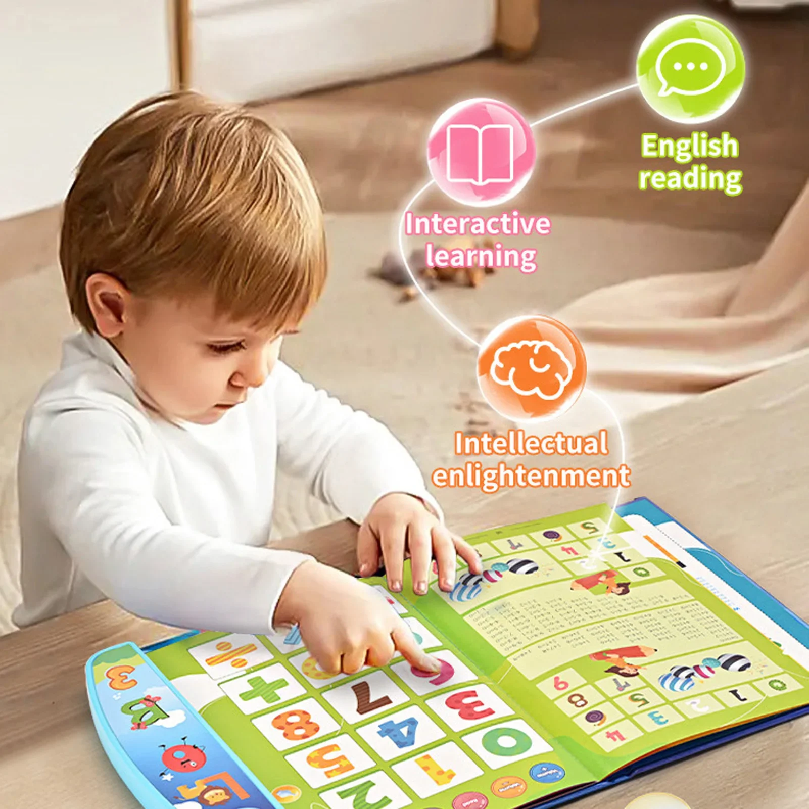 Kinder Elektronisches Buch Englisch Pädagogische Sound Lesemaschine – Bild 2