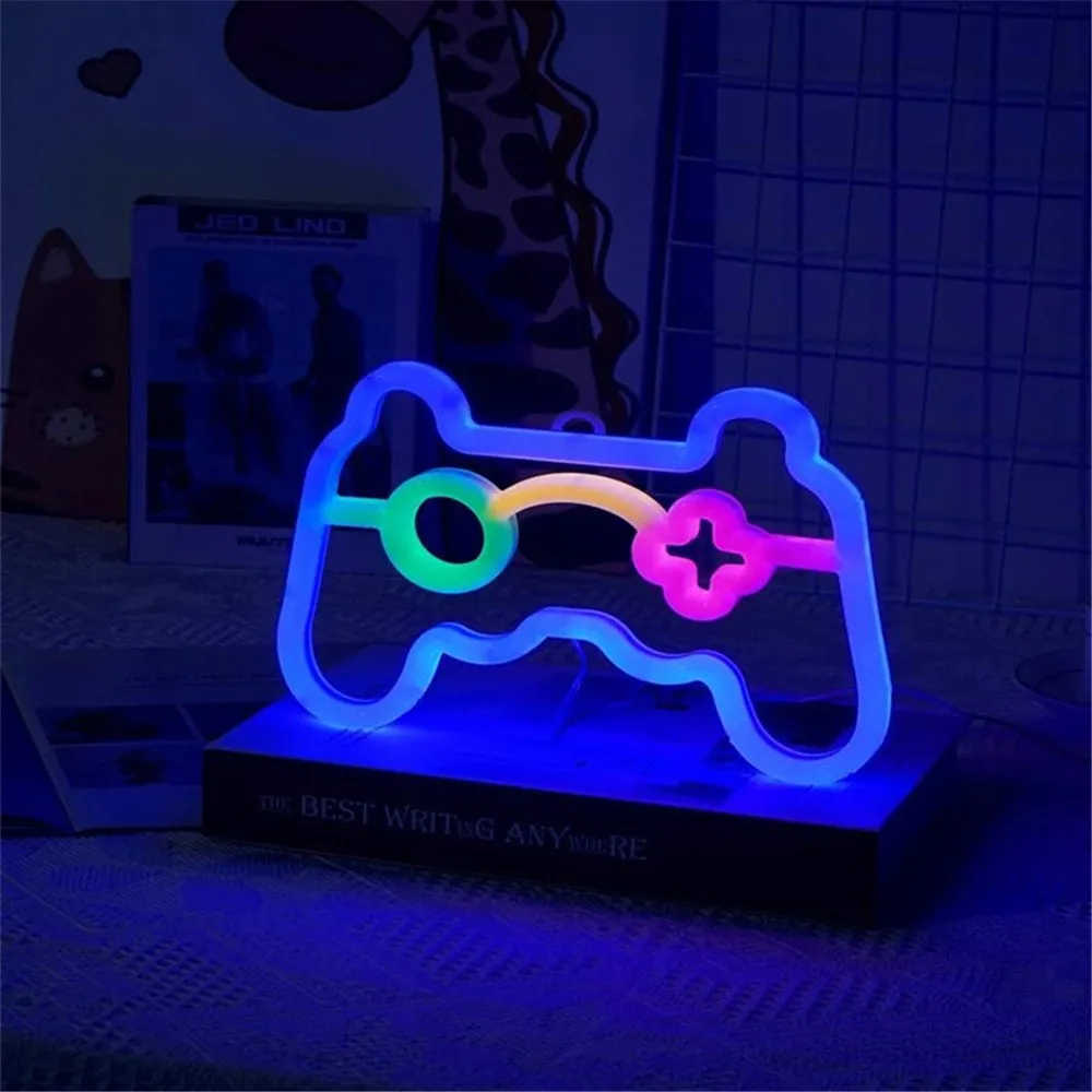 USB LED Spielekonsole Neonlicht, Gamecontroller Nachtlicht, geeignet – Bild 3