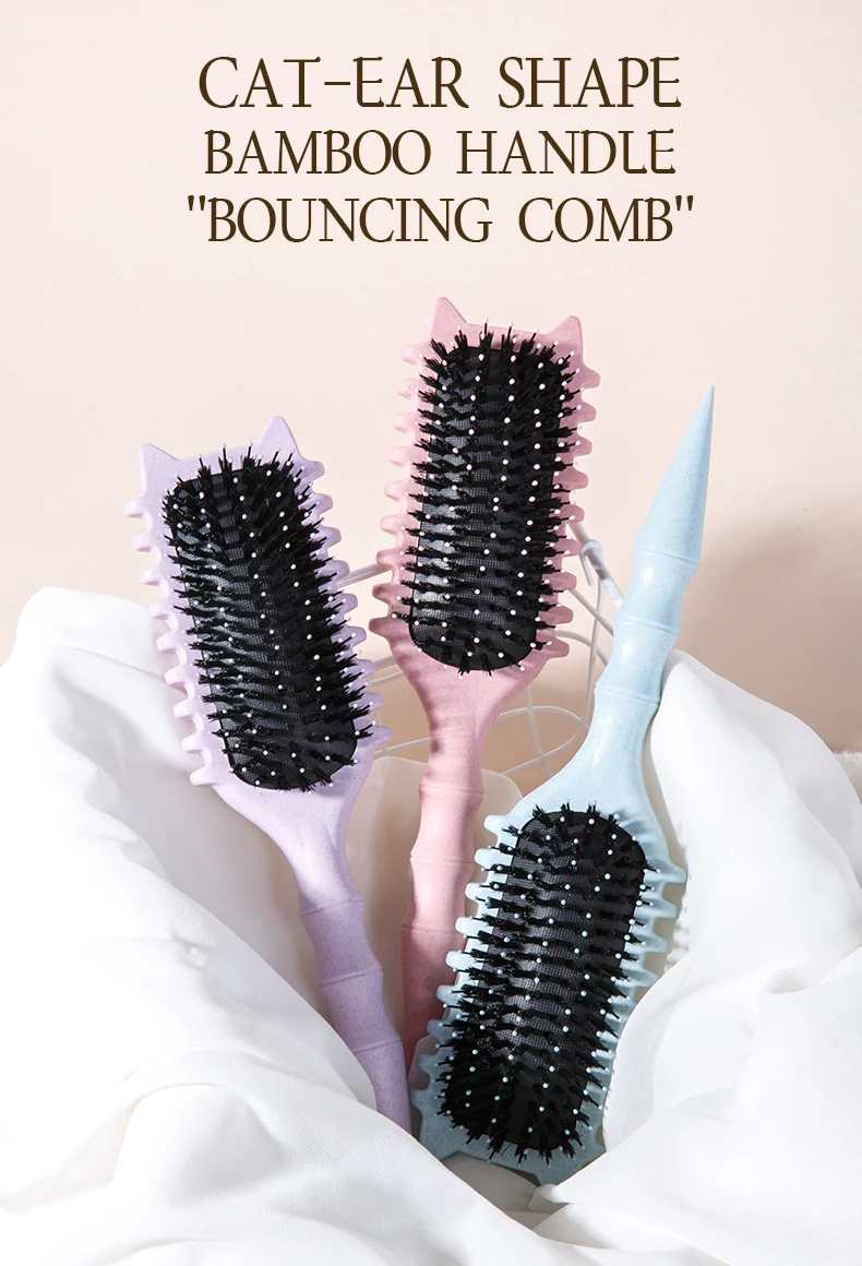 WANMEI Salon Styling Lockiges Haar Styling Pinsel Locken Haar Pinsel – Bild 5