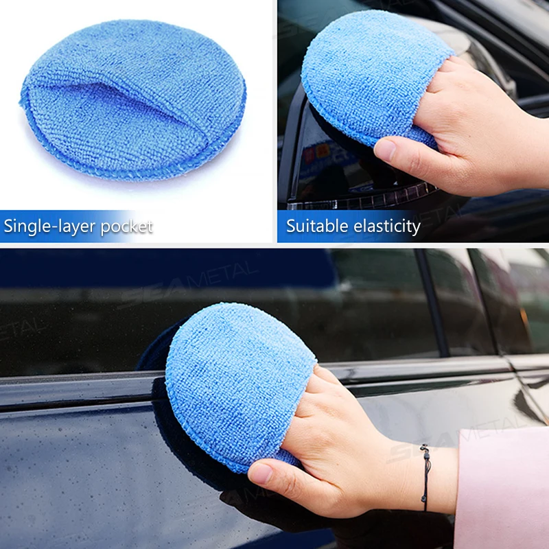 SEAMETAL 5/10Pcs Auto Detaillierung Applikator Pads Auto Pflege – Bild 4