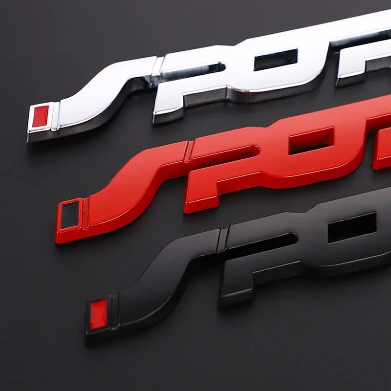 Auto Zubehör Aufkleber Styling Metall 3D Chrom Schwarz Auto Kofferraum Racing Sport Wort Brief Logo Emblem