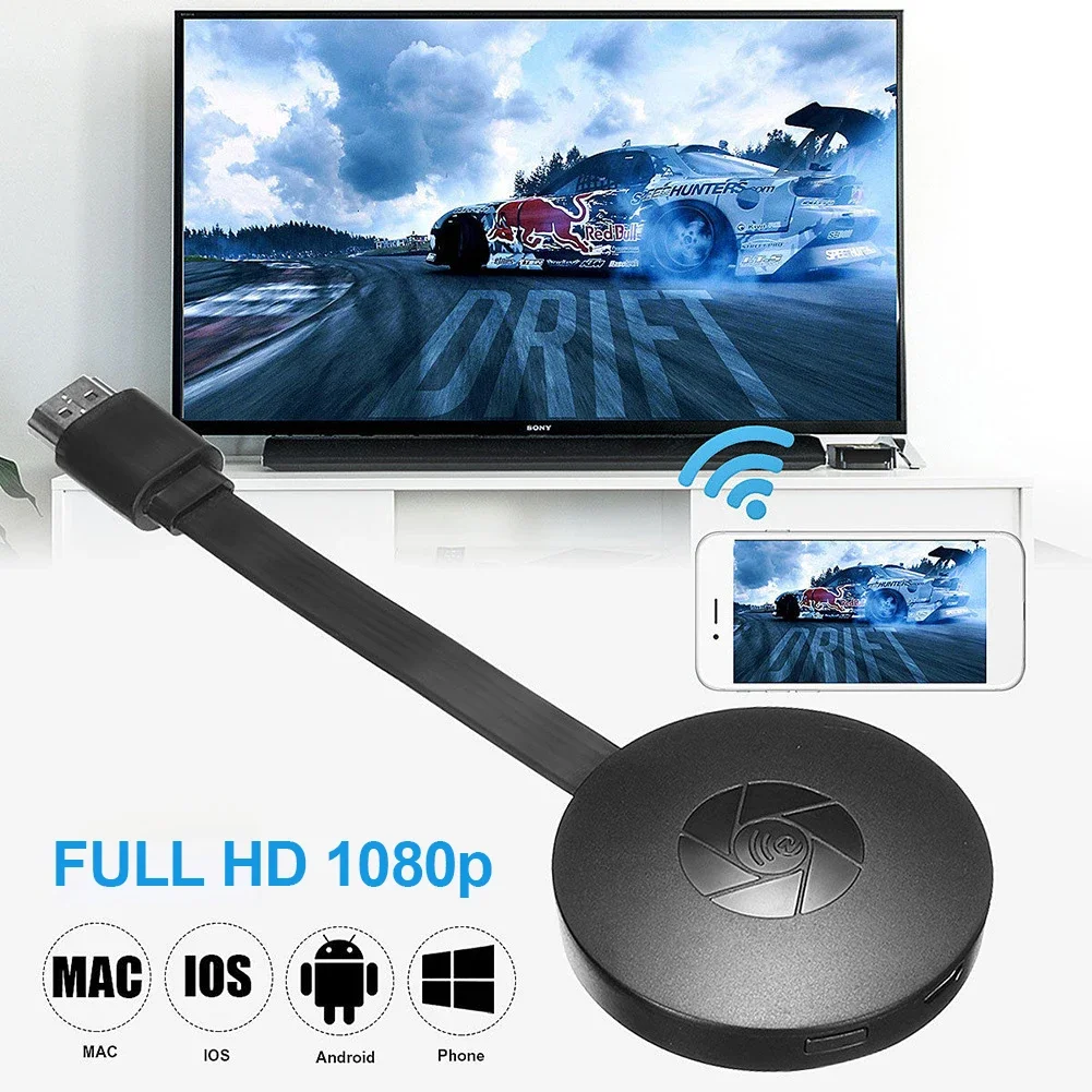 Drahtlose HDMI-Spiegelung, mehrere Geräte, Mobiltelefone, angeschlossen an TV, HD 1080P-Projektion, Computer