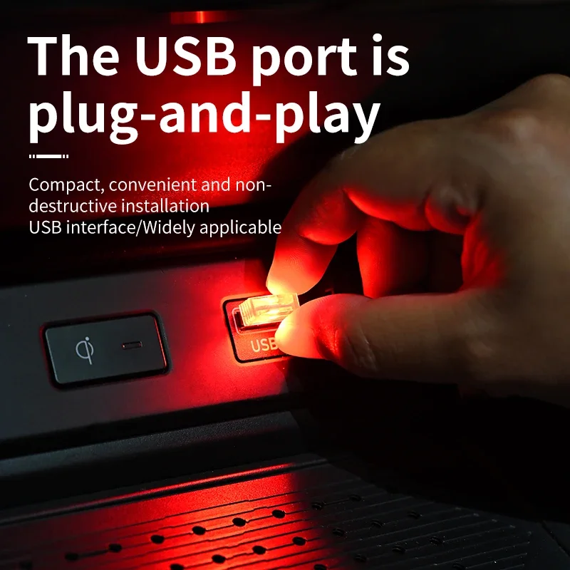 Auto Umgebungslicht LED Atmung Nachtlicht Auto Innenraum USB – Bild 3