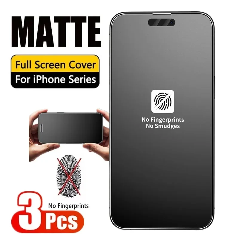 3er-Pack Anti-Fingerprint Matt Displayschutzfolie für iPhone 17 Pro Max 18 15 14 16 11 12 13 Mini XR X Xs 7 8