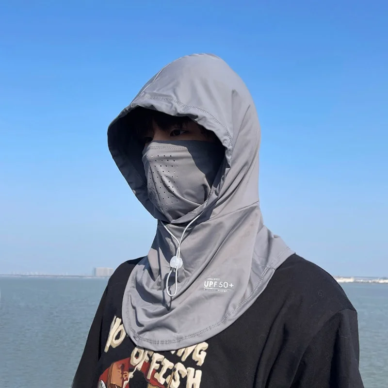 SEAMETAL Vollgesichtsmaske für Männer und Frauen, atmungsaktiv, lange Halsabdeckung, UV-Schutz, Hut