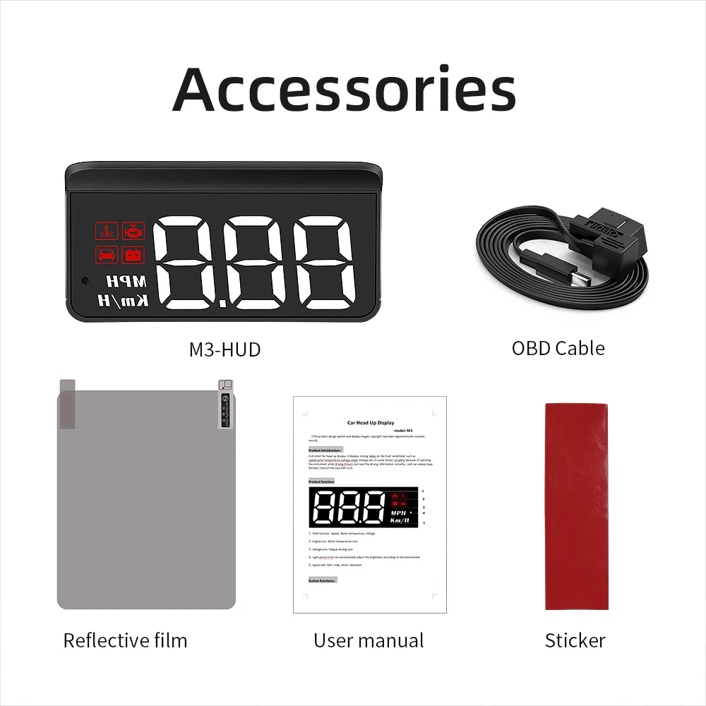 M3 OBD2 M1 GPS HUD Head-Up Display obd2 Computer Auto Geschwindigkeit Projektor Auto On-Board Computer