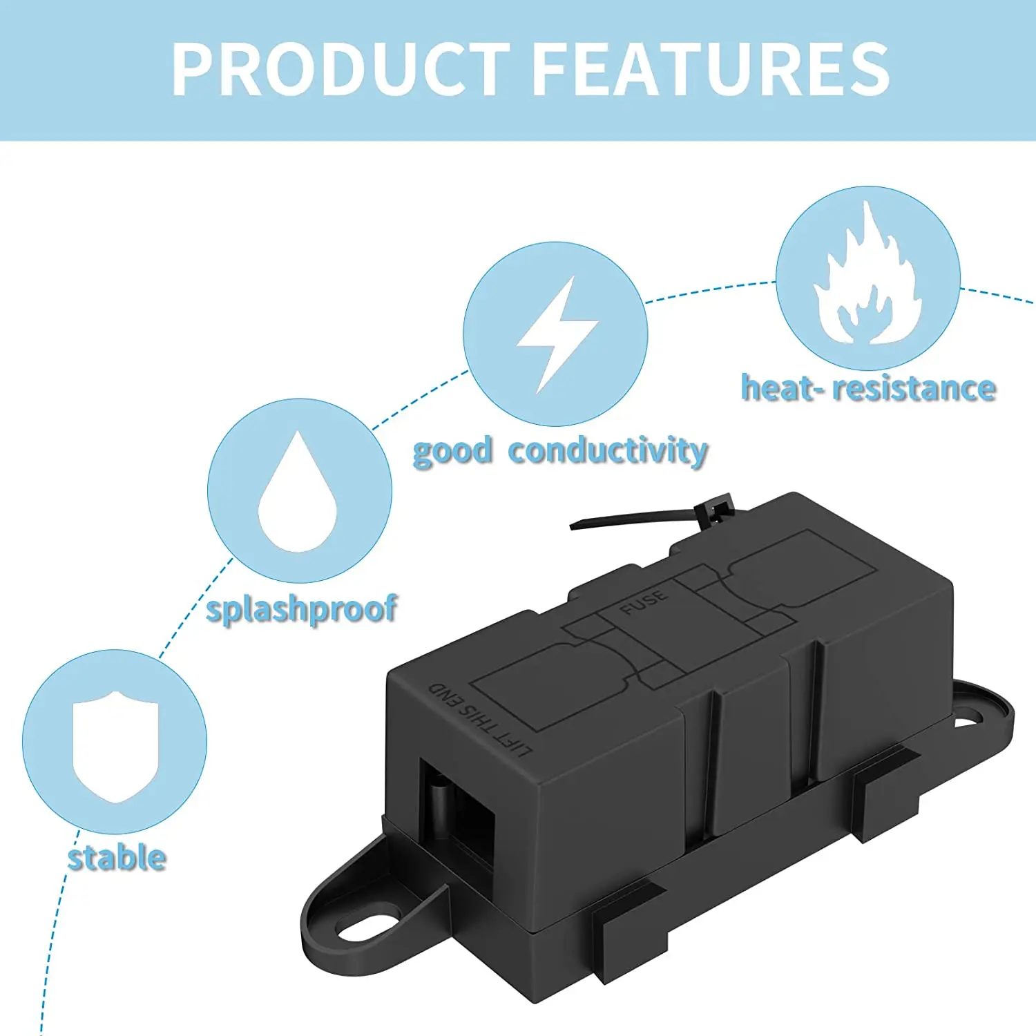 DaierTek MEGA Sicherungsblock ANL Bolt-on Blade Sicherungshalter – Bild 5