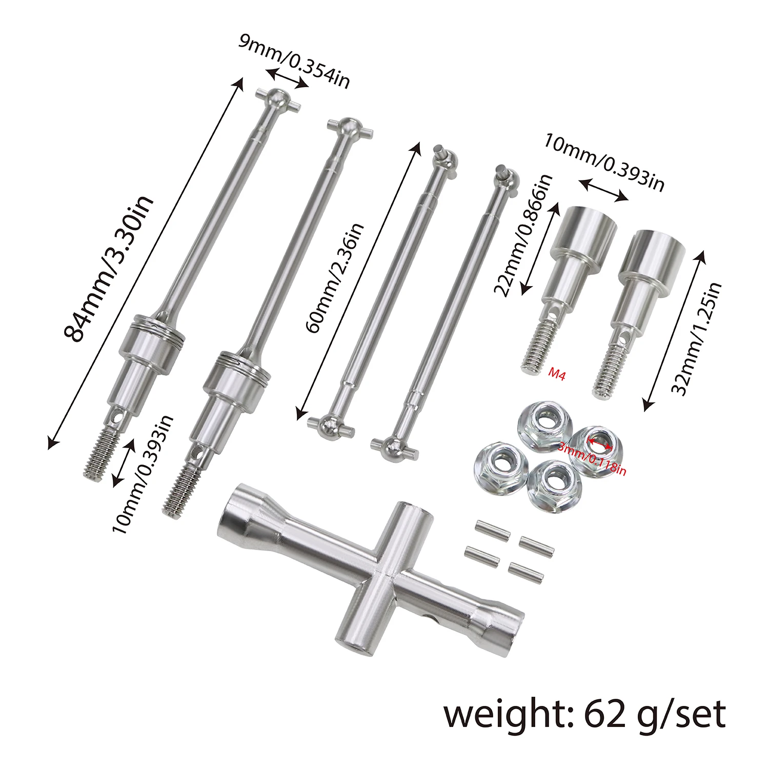 Metalldifferential und Getriebesatz CVD-Welle für SCY 16101 16102 – Bild 5