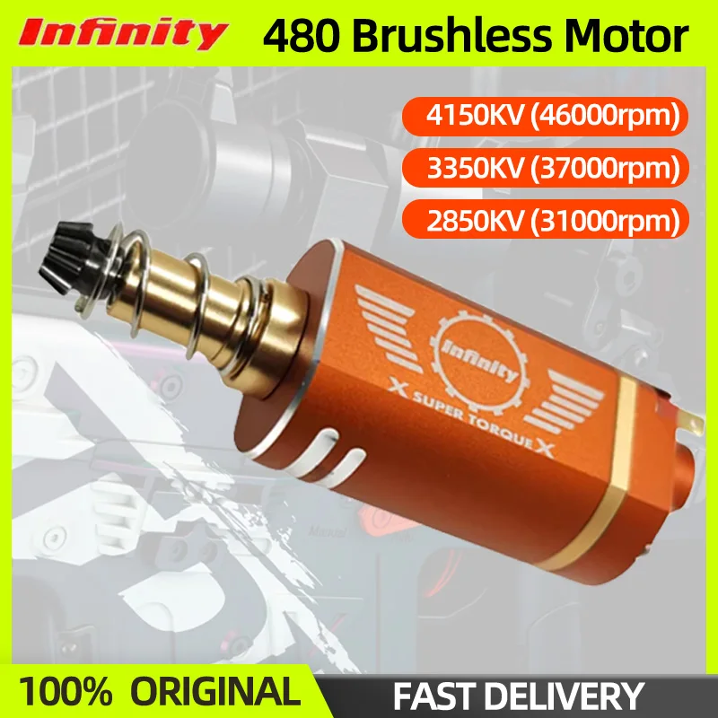 Infinity 480 Bürstenloser Motor 4150/3350/2850KV 2-4S für Airsoft-Pistolen, elektrische Wasserball-Kugelteile