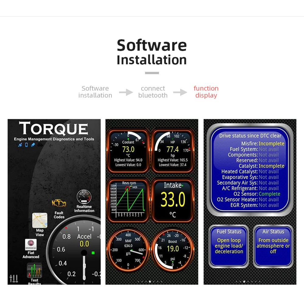 Bluetooth 5,1 ELM 327 V 2,1 Auto OBD2 Scanner Auto Diagnose Werkzeug – Bild 5