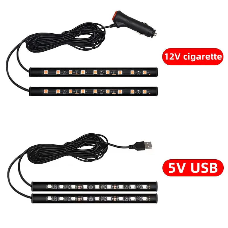2 in 1 LED Auto Neon Licht Fuß Licht LED Innendekoration – Bild 3