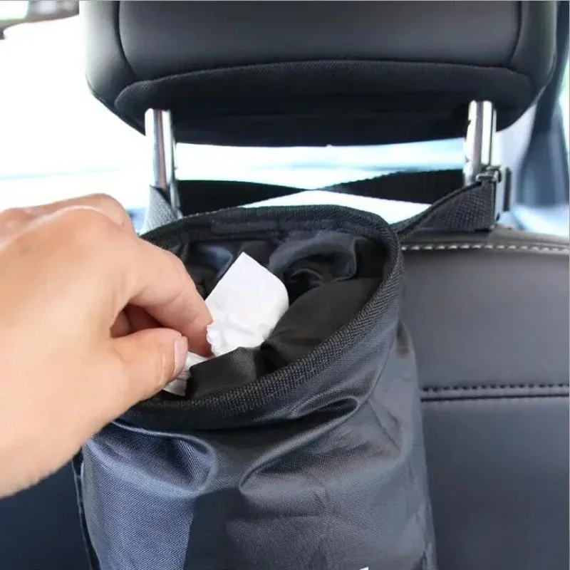 Universal Auto Müll Tasche Rücksitz Kopfstütze Wurf Müll Müll Kann – Bild 2