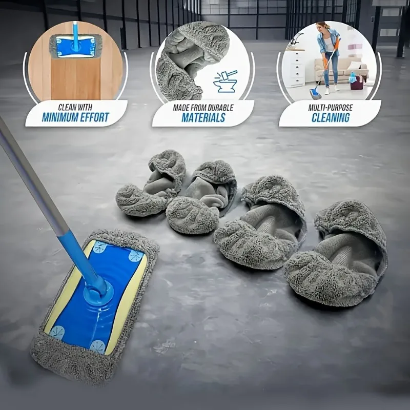 Wiederverwendbares Mopp-Ersatzpad, flaches Boden-Mopptuch (2 Stück) – Bild 3