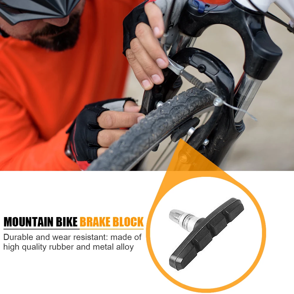 Fahrrad Bremsbeläge Radfahren Fahrrad V Brems Halter Pads Schuhe – Bild 6