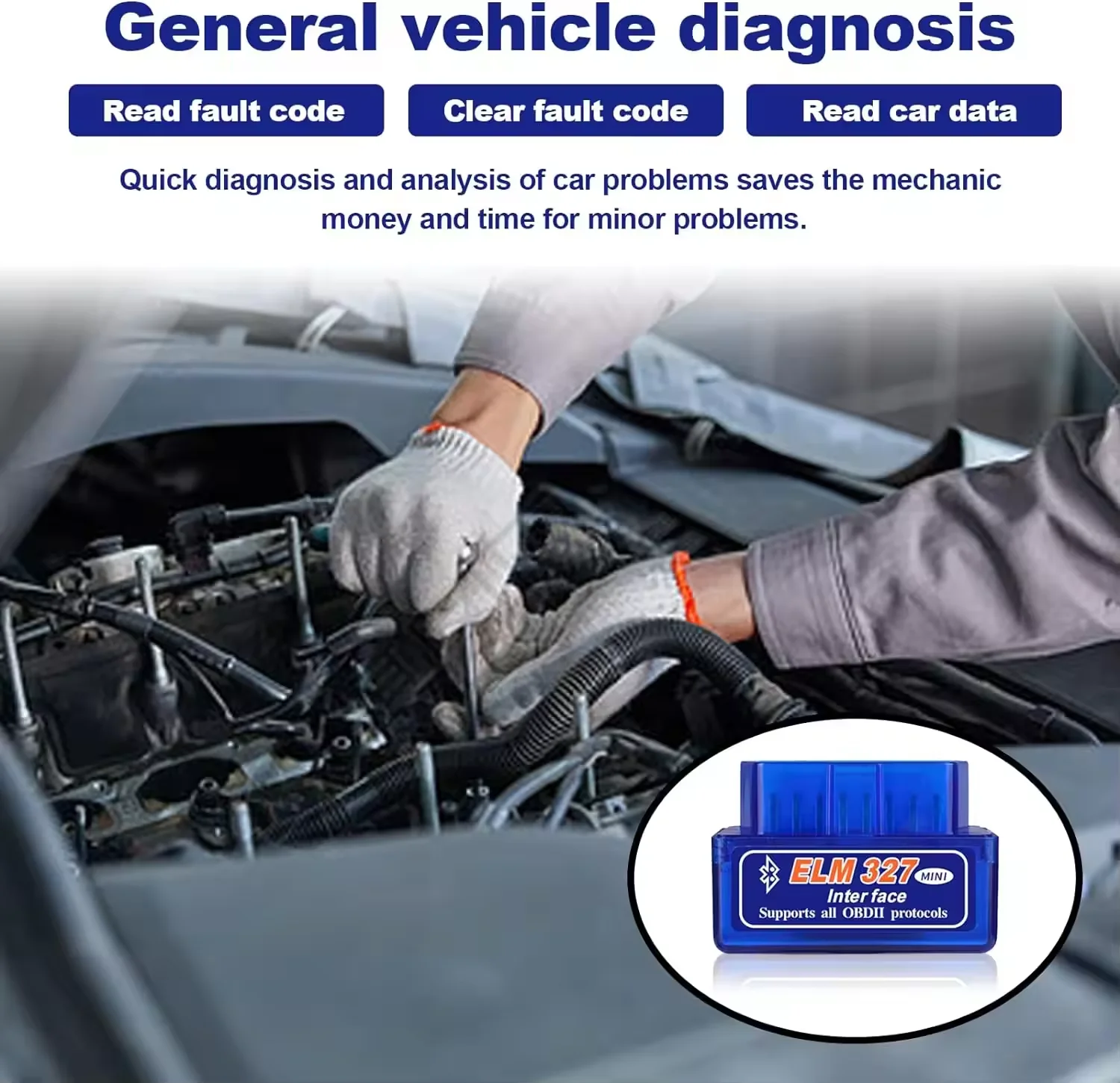 Mini Eml327 V2.1 OBD 2 Bluetooth Auto Diagnose-Tools – Bild 3