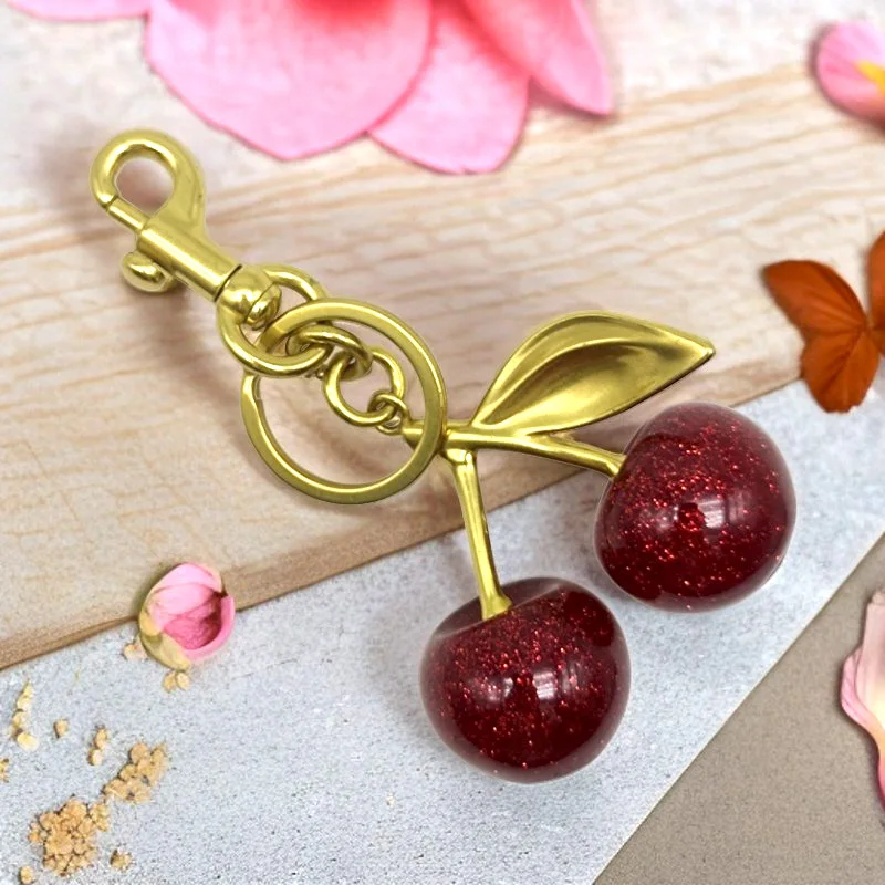 Kirsch-Charm-Handtaschen-Anhänger-Schlüsselanhänger für Damen – Bild 3