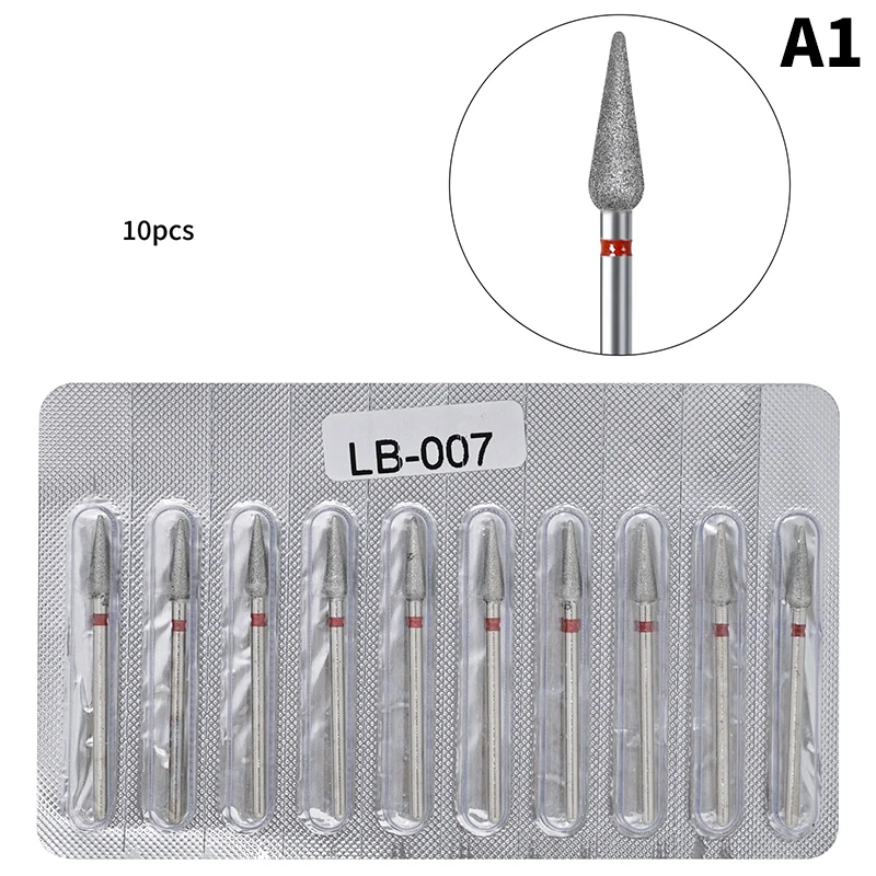 Diamant fräser für Maniküre elektrische Nagel bohrer Zubehör Pediküre Maschine Nagel feile Gel (10 Stück)