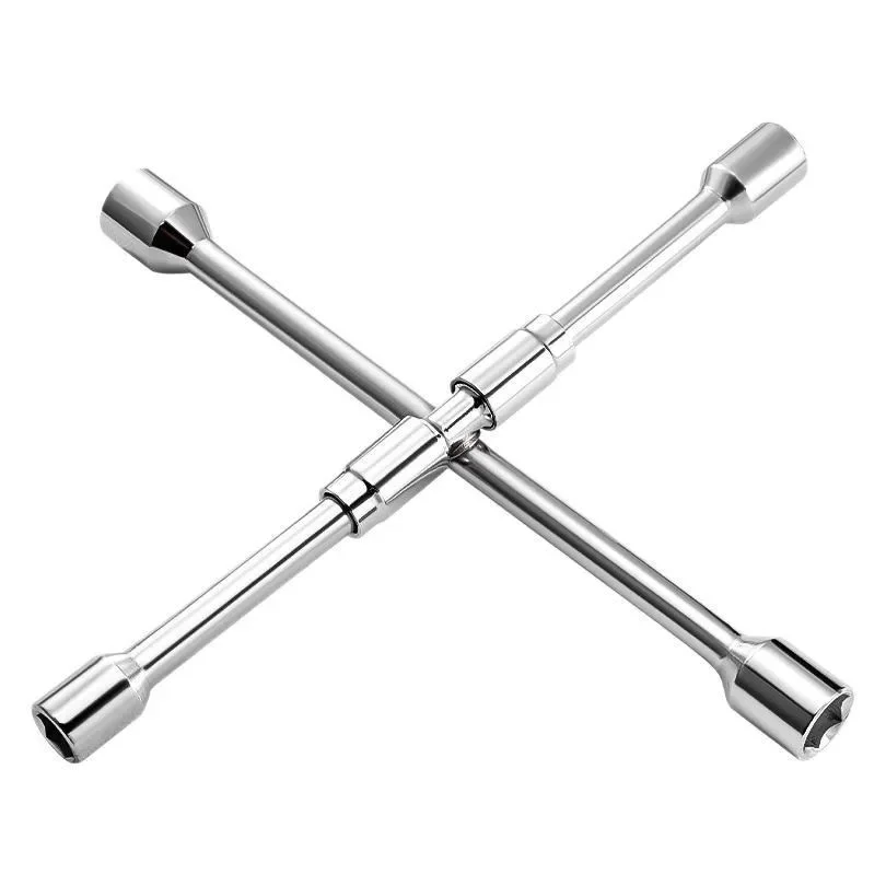 Klappbarer Kreuzförmchen-Schraubenschlüssel, Werkzeug zur Reparatur von Autoreifen, 17, 19, 21, 23 mm