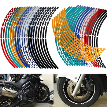 Motorrad Auto Reifen Aufkleber Trim Streifen Universal Reflektierende Fahrrad Rad Aufkleber (16 Stück)