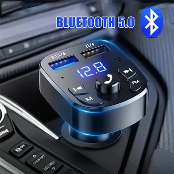 Auto Freisprecheinrichtung Bluetooth 5,0 FM Sender Schnellladung Car Kit MP3 Modulator Player