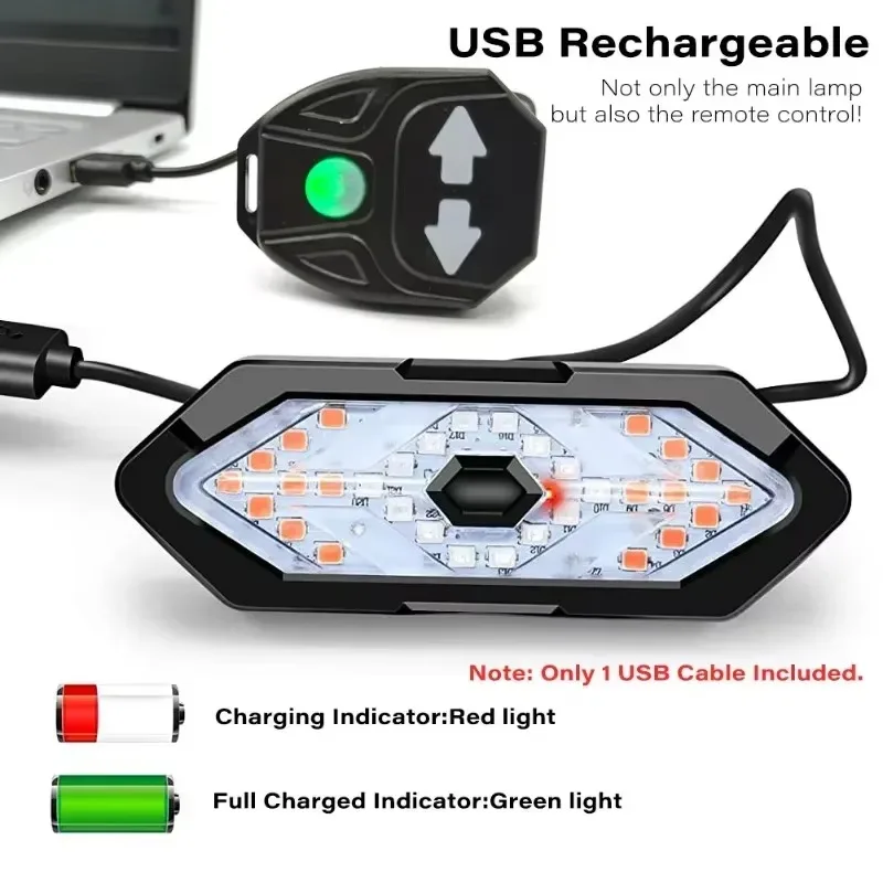 Fahrrad Blinker Rücklicht Drahtlose LED USB Aufladbare Rücklicht – Bild 6