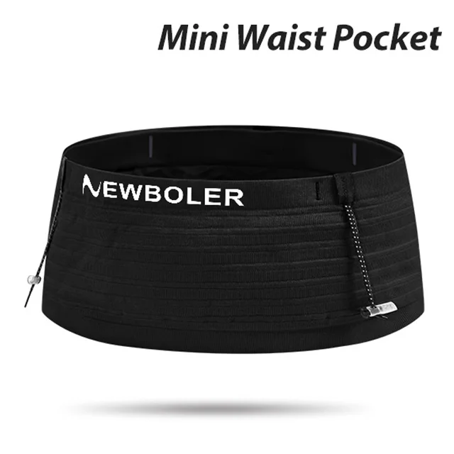 NEWBOLER Elastische Sport-Hüfttasche für Laufen, Rennen, Nummerngürtel, Triathlon, Marathon, Rennen