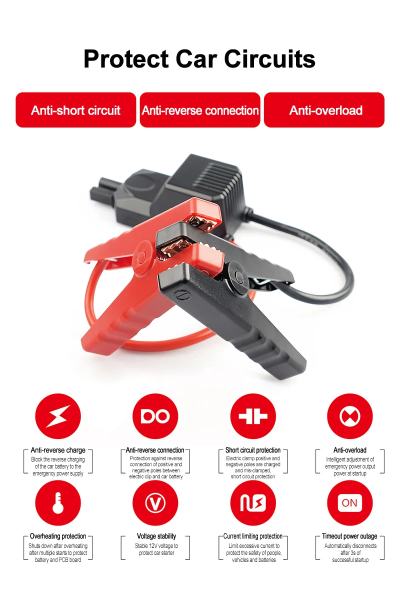 Auto-Starthilfekabel Powerbank Tragbarer 12V Auto-Batterie-Booster – Bild 6