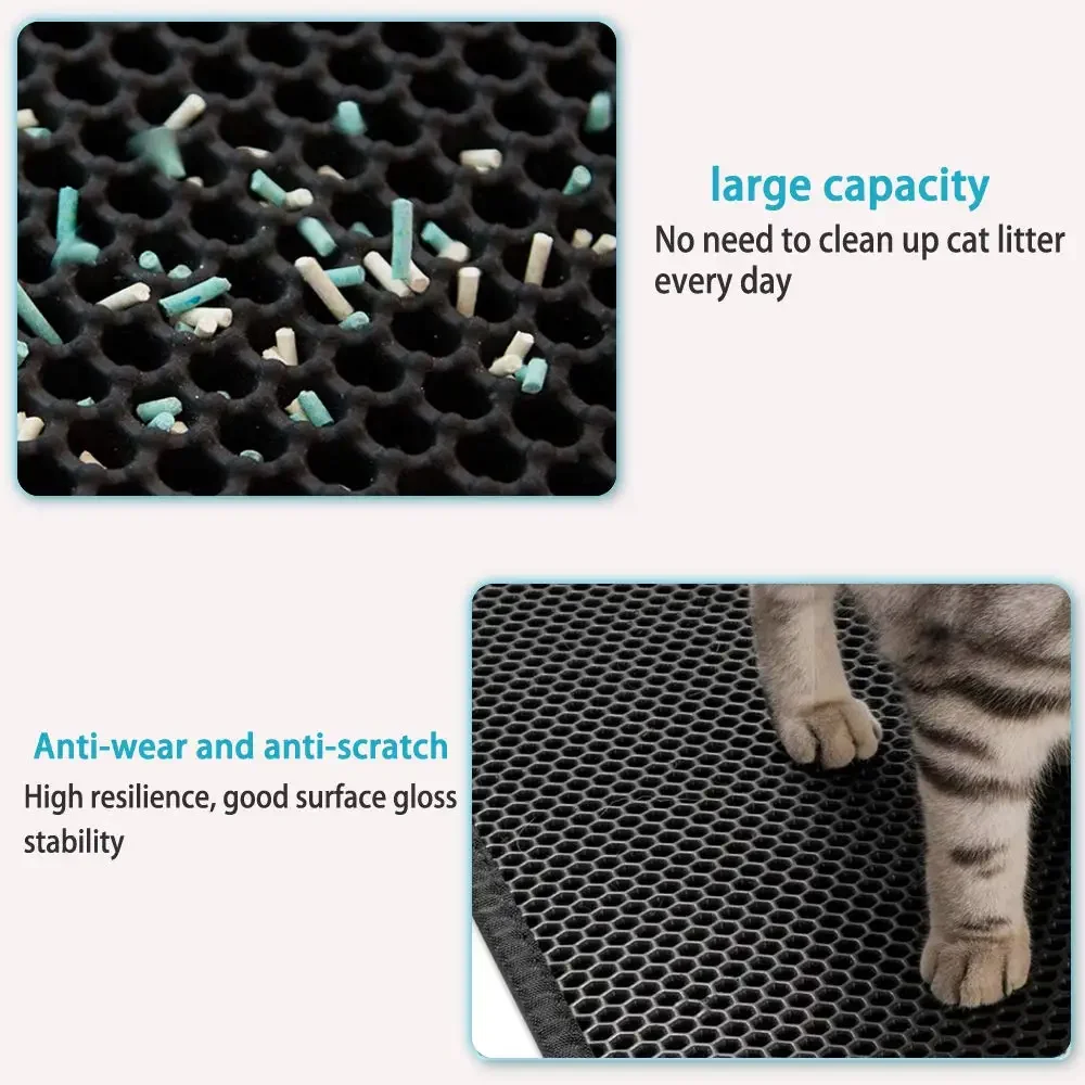 Katzenstreu Matte Mit Geschenk Doppel Schicht Wasserdichte Haustier – Bild 4