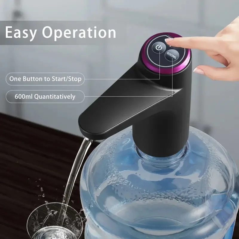 Tragbarer 5-Gallonen-Wasserspender mit USB-Aufladung - automatische elektrische Pumpe, geeignet für den Heim