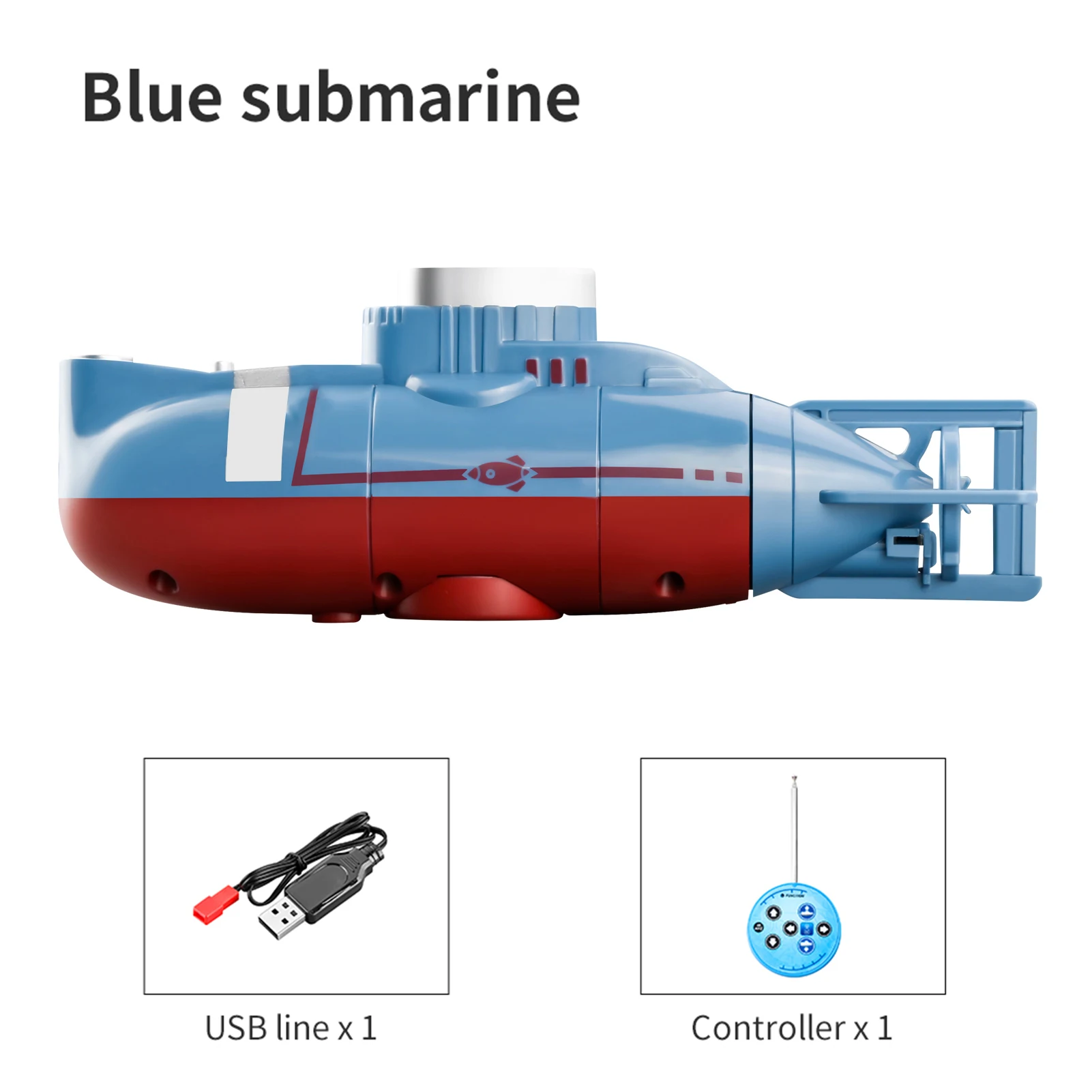 Mini RC U-Boot 0,1 m/s Geschwindigkeit Fernbedienung Boot Wasserdicht – Bild 2