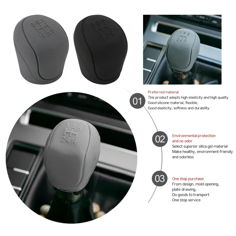 Auto Manuelle Schaltknauf Abdeckung Silikon Anti-slip Grip Abdeckungen – Bild 4