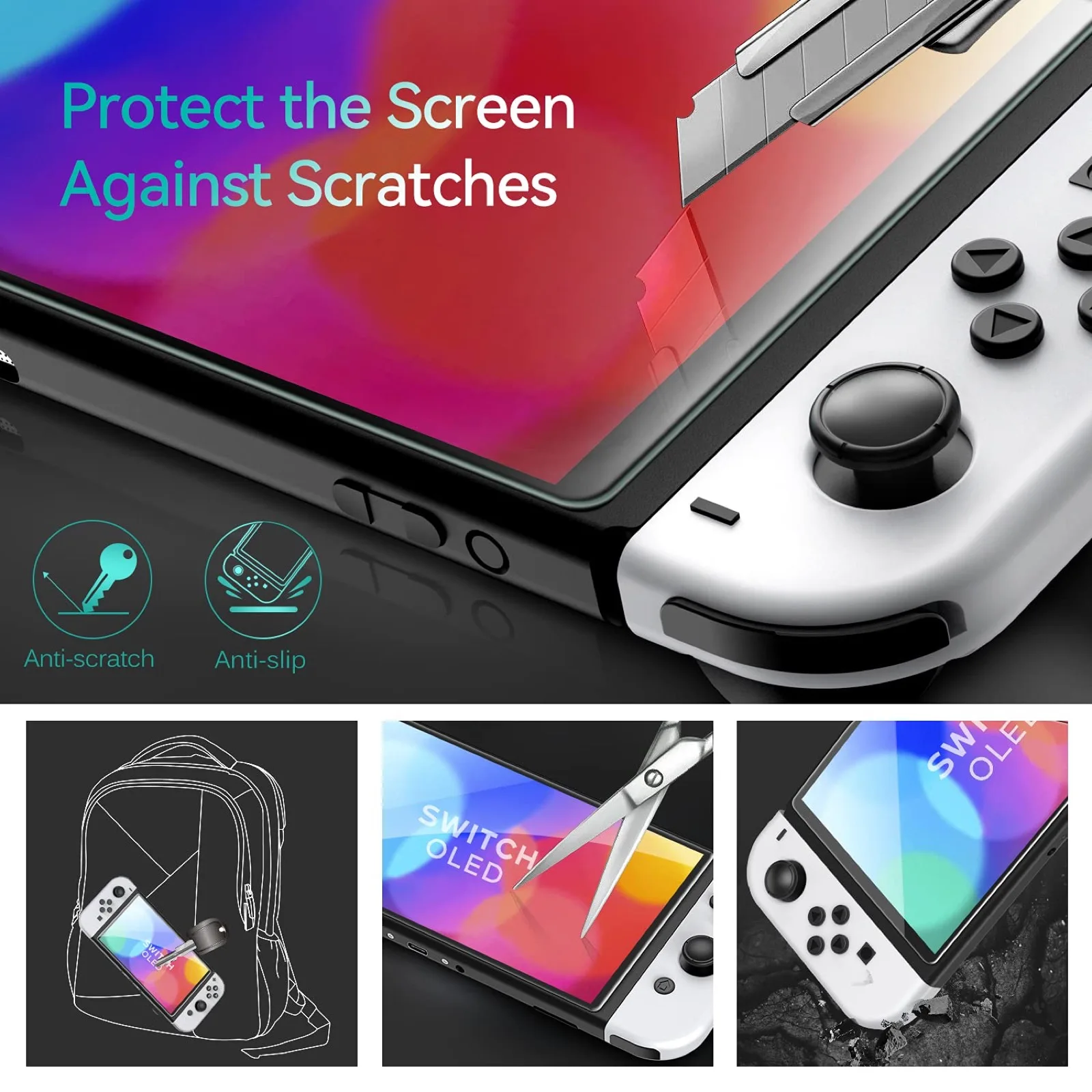 9H gehärtetes Glas für Nintendo Switch OLED Switch2 2 – Bild 4