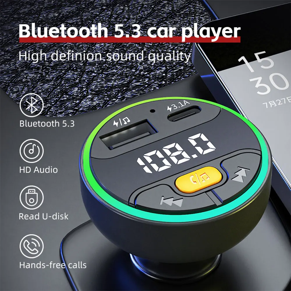 Auto FM Sender Bluetooth 5,3 Freisprecheinrichtung Wireless Car Kit – Bild 2