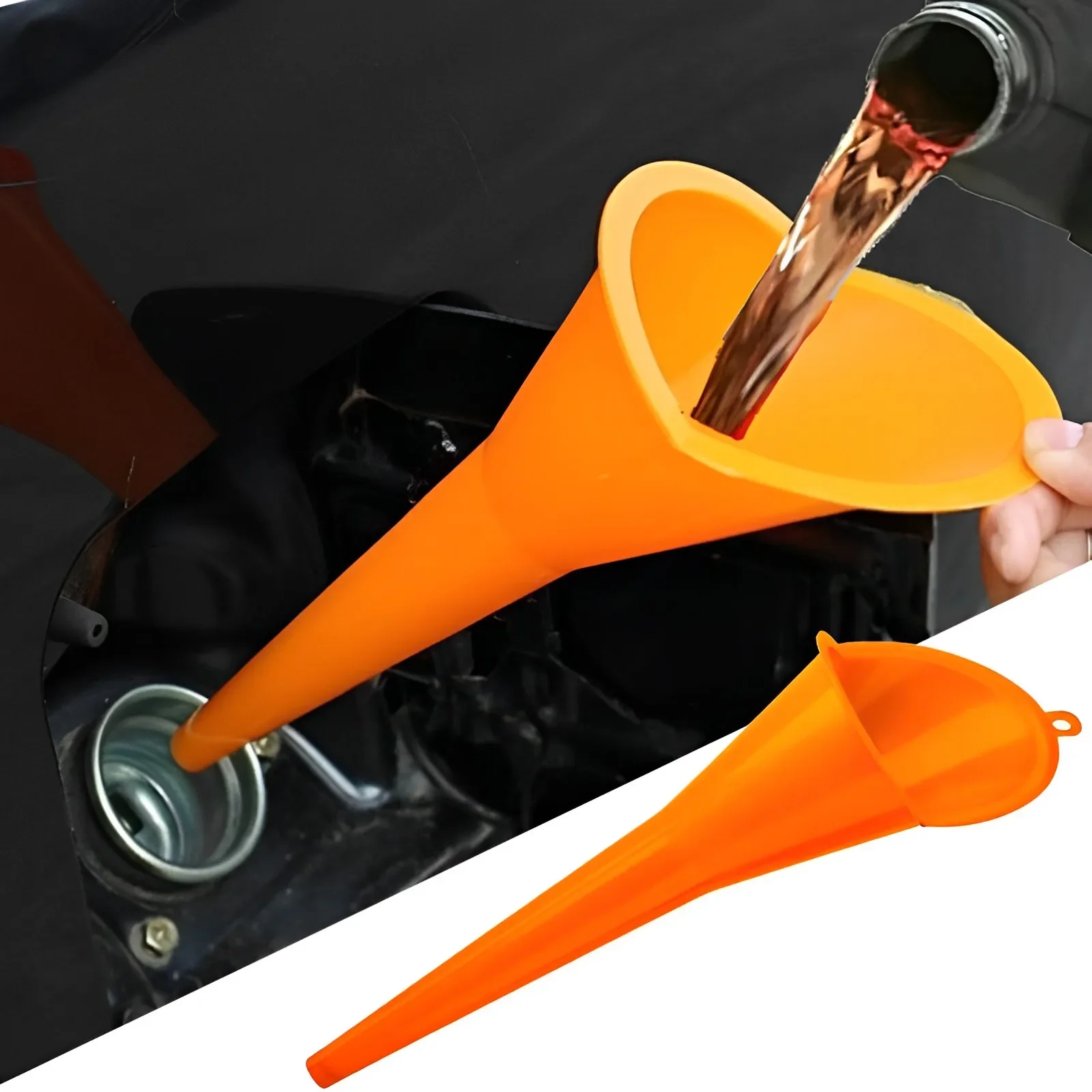 Auto Lange Stiel Trichter Anti-splash Benzin Öl Füllung Werkzeug Kunststoff Auto Lkw Motor Öl Ändern Tanken