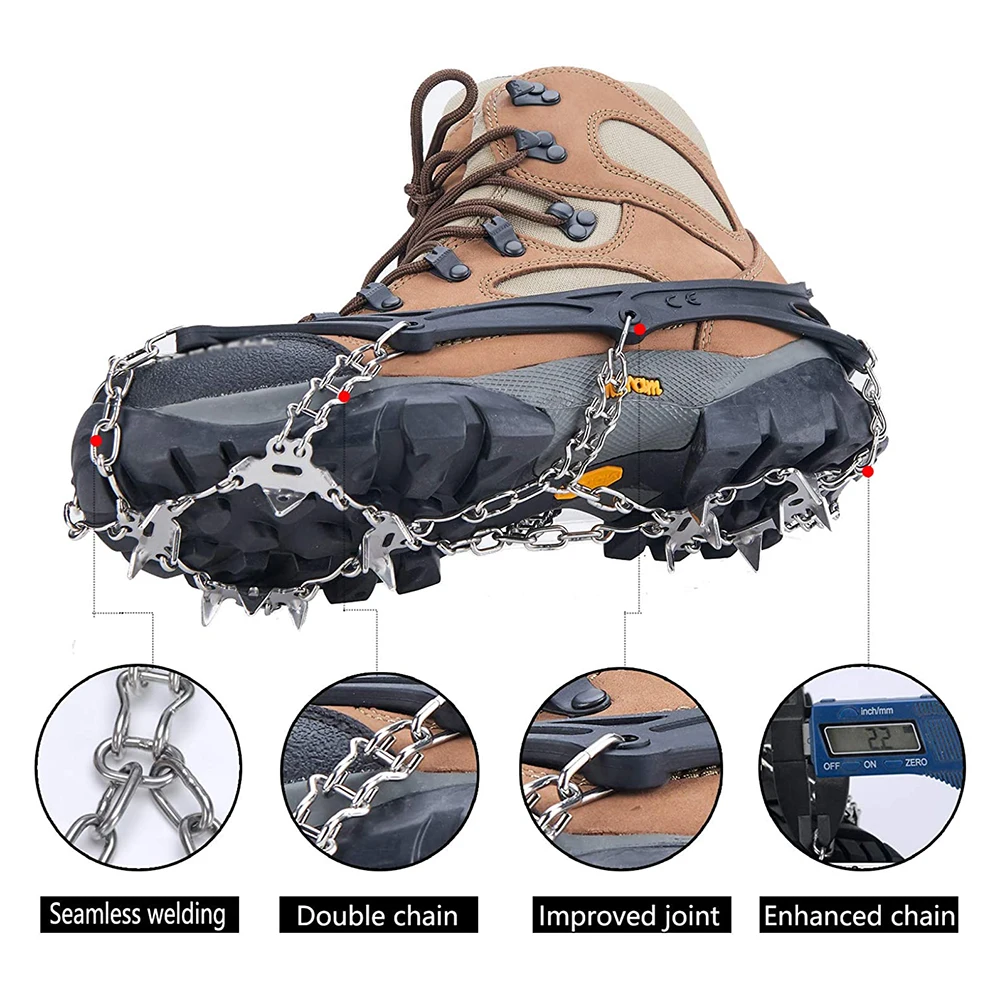 Steigeisen-Schuhe, 19-Spikes, Eis- und Schneegreifer-Schuhe, Camping – Bild 3
