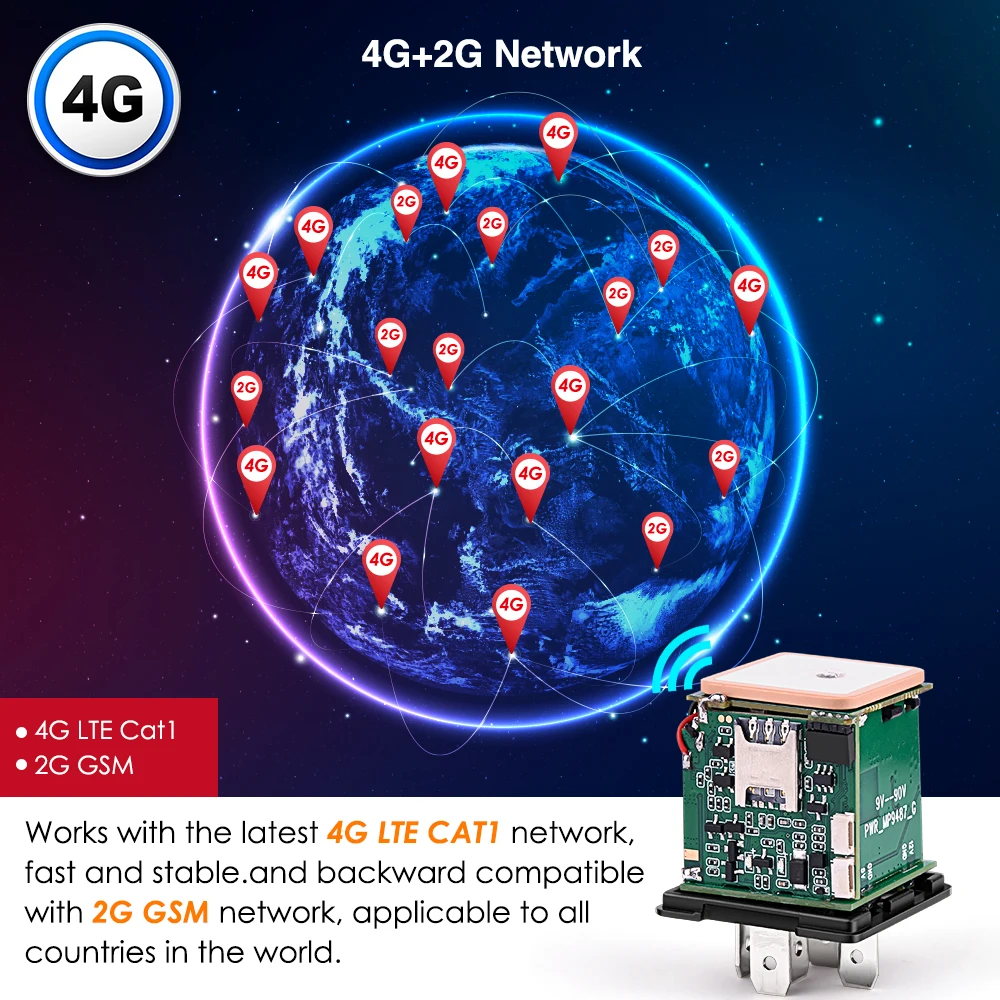 4G Relais GPS Tracker Auto Lkw Elektrische Motorrad Cut Öl Locator ACC – Bild 3