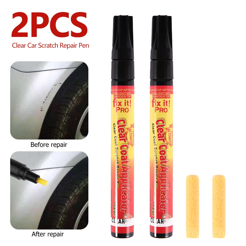Auto Kratzer Reparatur Stift Instant Touch Up Farbe Auto Kratzer Entferner Stift Mini Tragbare Klar (2 Stück)
