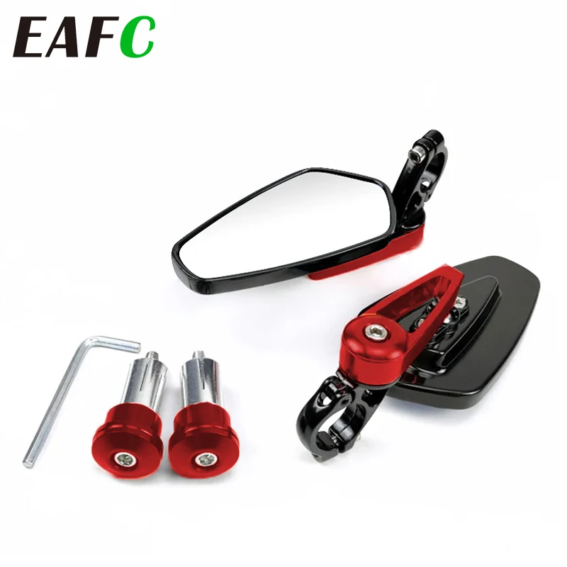 EAFC Universal Motorrad 22mm Bar End Side Rückspiegel 2 Stücke Aluminium 7/8 "Motorrad Fahrrad Lenker