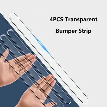 Erweiterte Auto Tür Stoßstange Streifen Transparent Körper Schutz Anti-scratch & Anti-verschleiss (4 Stück)
