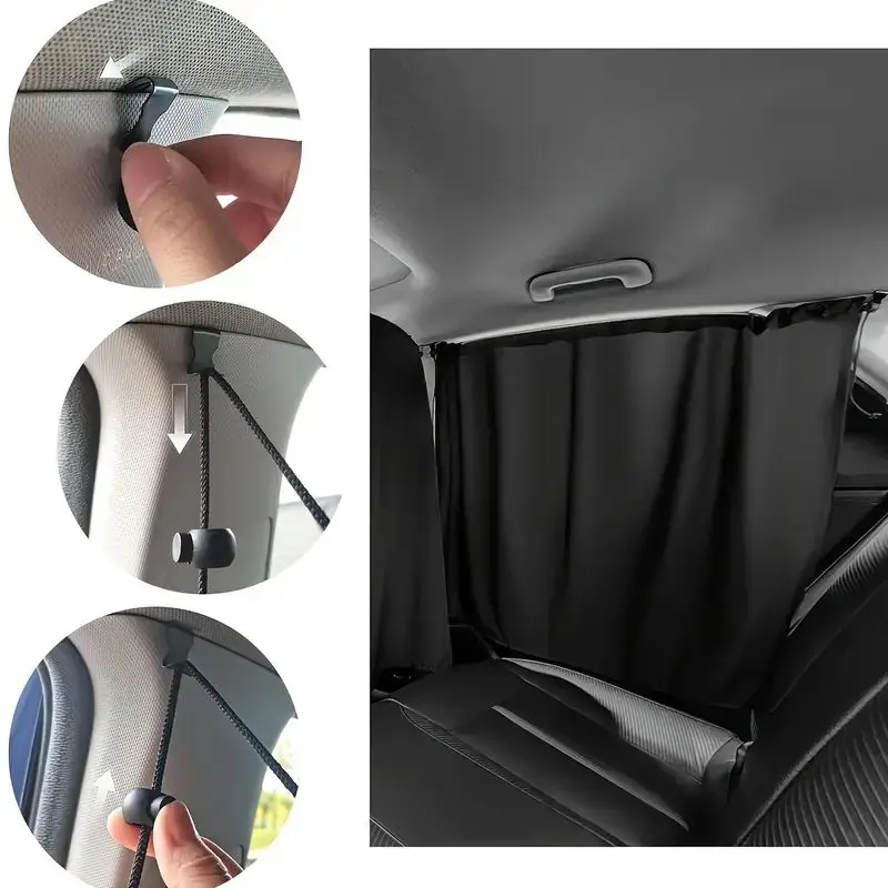 Auto Privatsphäre Vorhänge Sonnenschutz Isolation (2 Stück) – Bild 6
