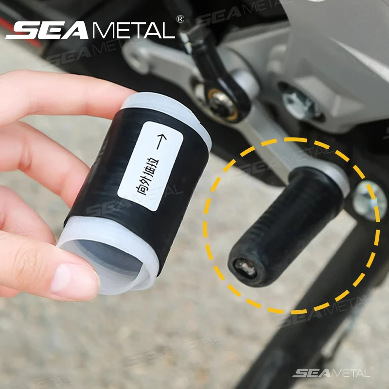 SEAMETAL Motorrad Shift Schalthebel Abdeckung Anti Diebstahl Schuhe Silikon Selbst Schrumpfen Motorrad Reiten