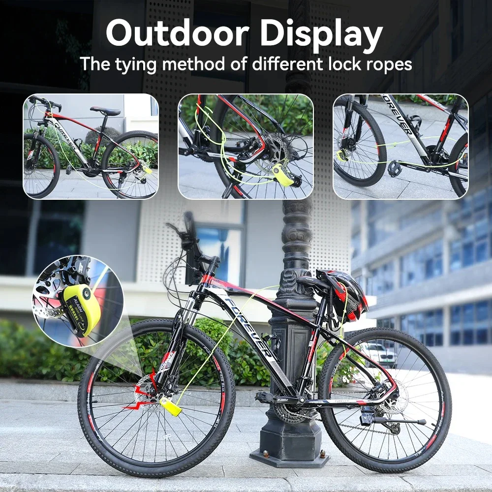 Anchtek Motorrad wiederauf ladbare Disc Lock Alarm 120db Fahrrad – Bild 3
