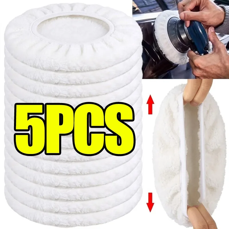 3/4/5/6/7 Zoll Polierset Polierpads Auto-Wachsschwamm Wollscheibe Autopflege Polierpads für Autopolierer