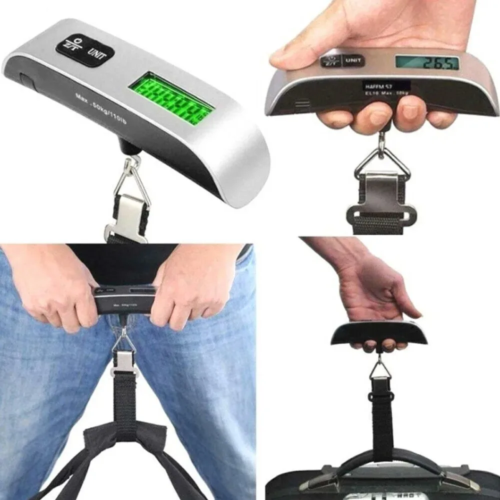 Gepäckwaage, 110 lb, 50 kg, digitale tragbare hängende Gepäckwaage – Bild 6