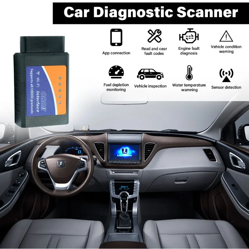 OBD2-Scanner ELM327 Auto-Diagnosegerät Codeleser-Tool V1.5 WIFI – Bild 2