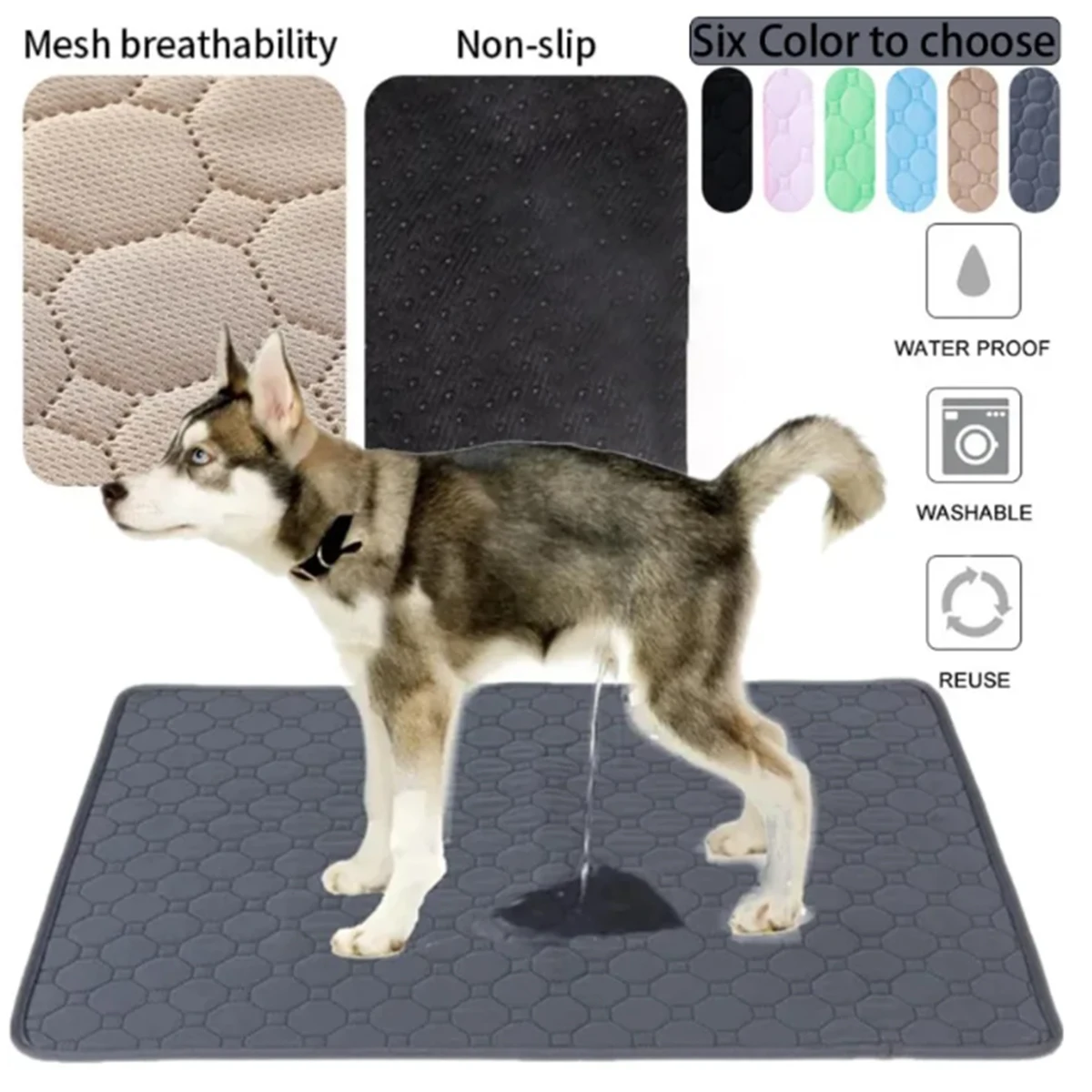 Winter Hund Pee Pad Wiederverwendbare Waschbar Hund Urin Matte Auto Sitz Boden Sofa Wasserdicht Saugfähigen