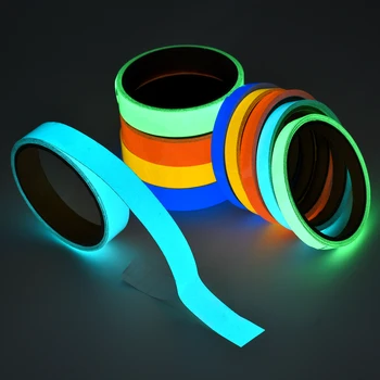 Leuchtendes fluoreszierendes, selbstklebendes, im Dunkeln leuchtendes Aufkleberband für die Nacht, Sicherheit